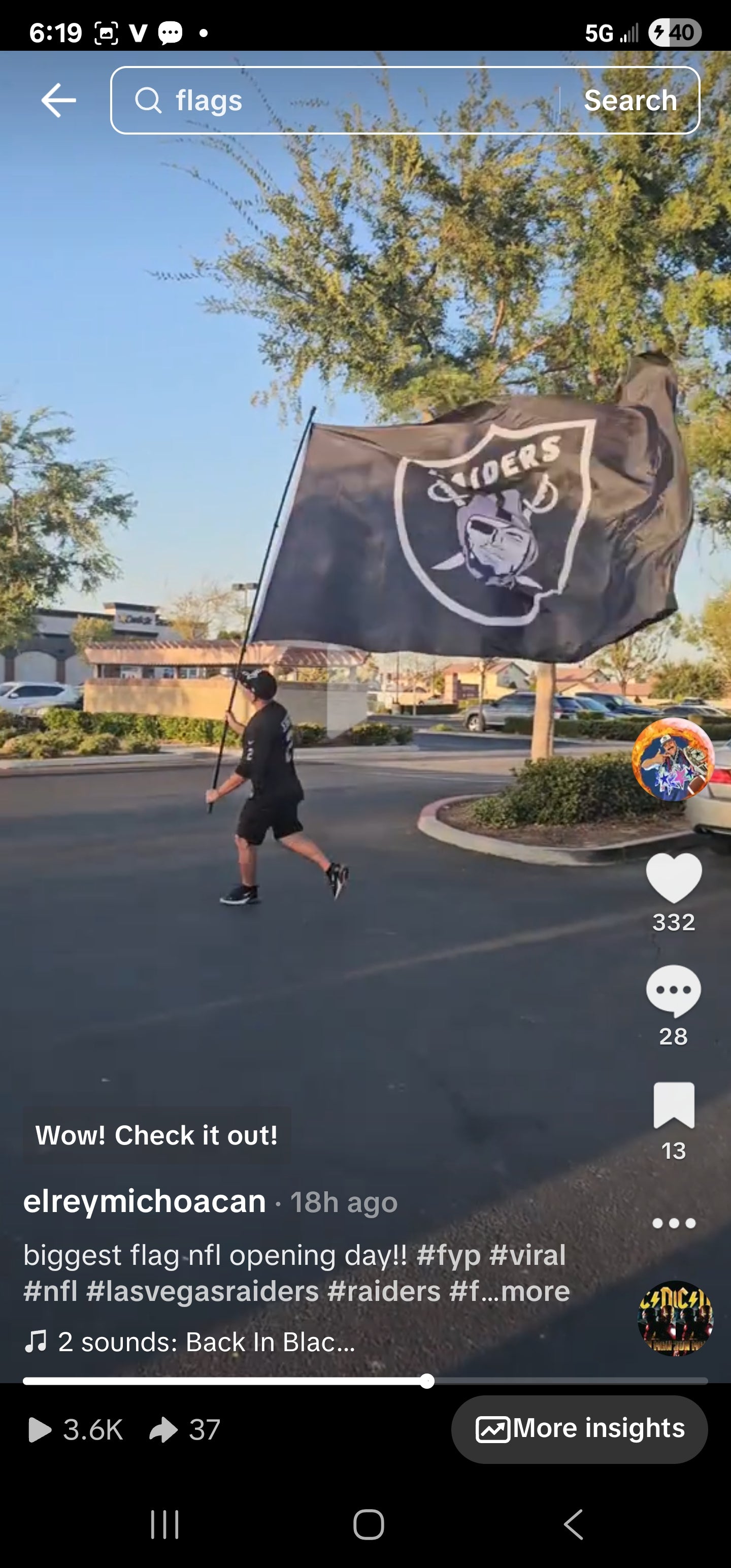 Raiders shield flag 8 X 12 black