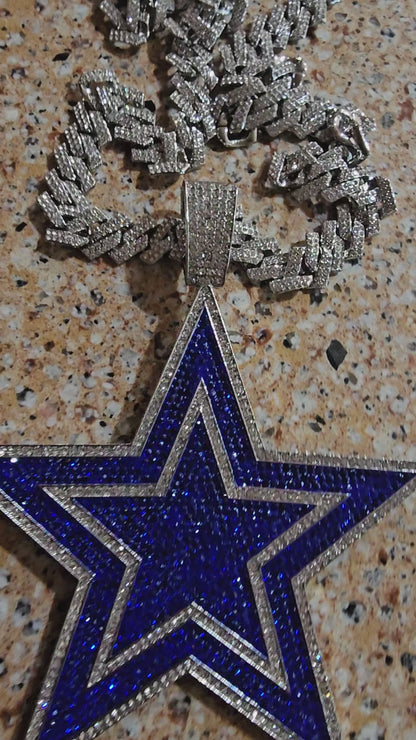 Dallas Star bling pendant  necklace
