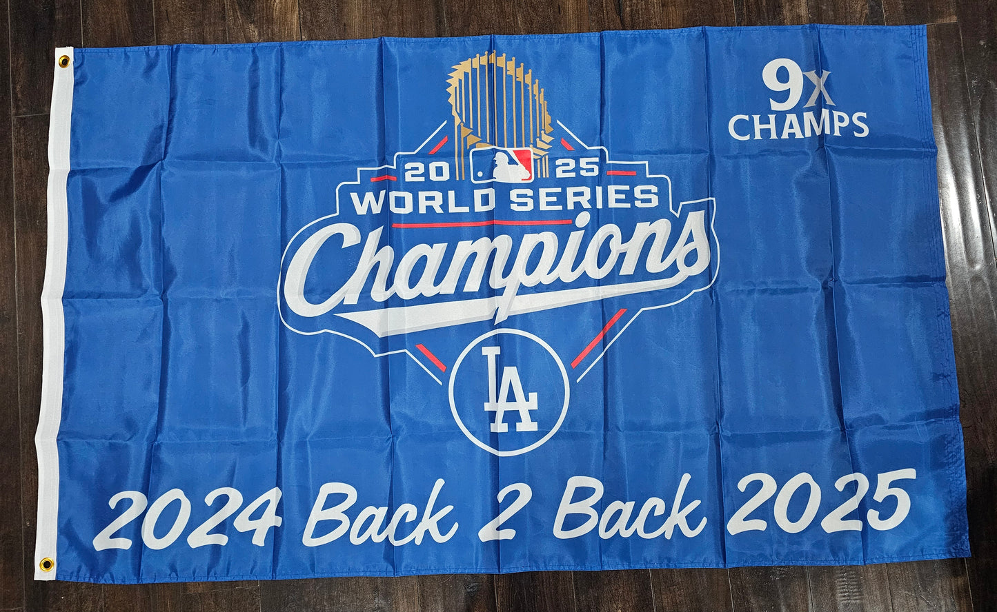 2025 Dodgers world Series champions flag 3ft × 5ft single ply 2 sided mirror