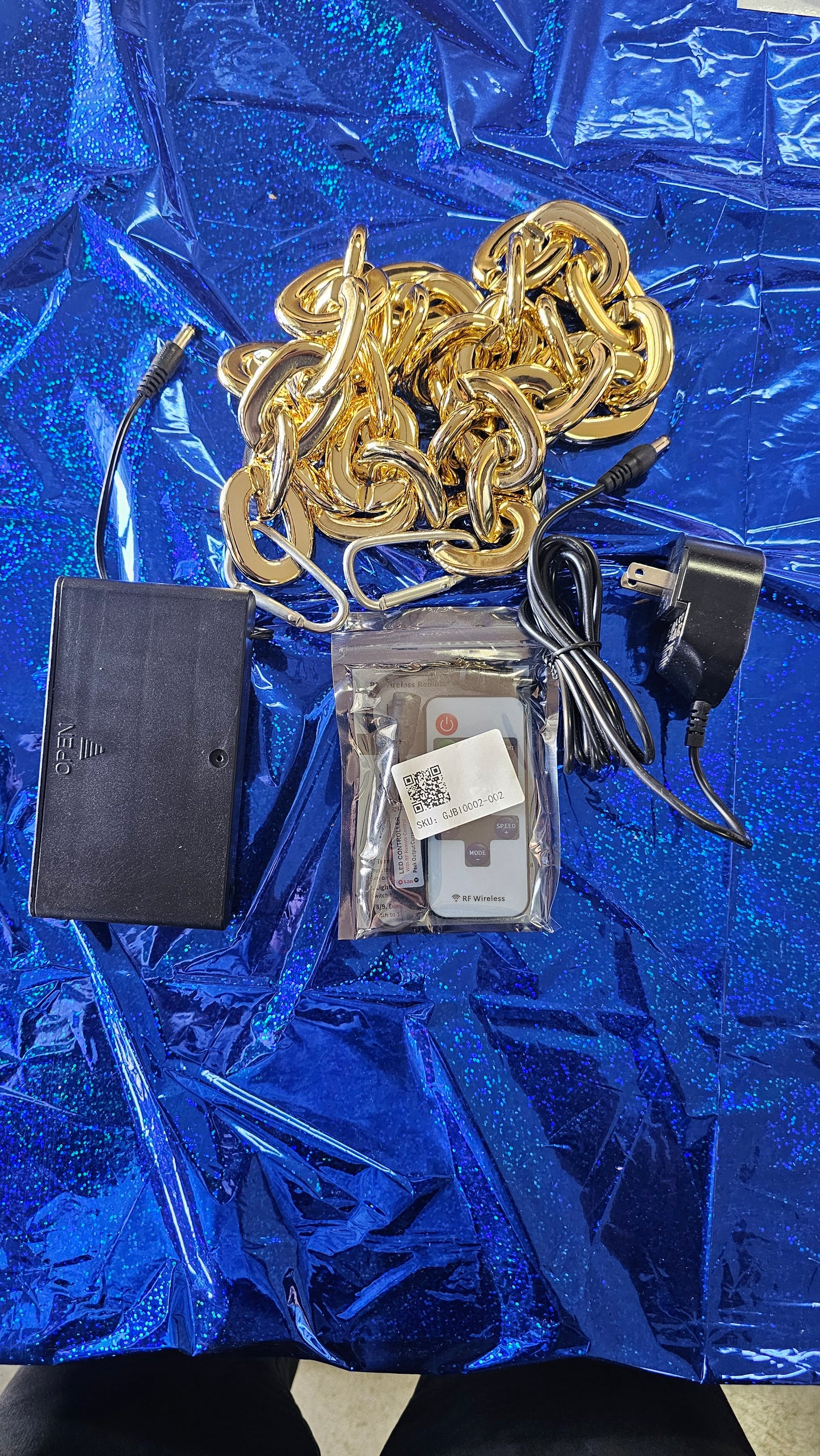 FLORIDA MIAMI HURRICANES led fan Necklace fan chain 12v dual power with dimmer control remote