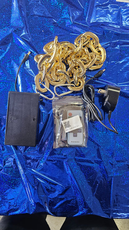 FLORIDA MIAMI HURRICANES led fan Necklace fan chain 12v dual power with dimmer control remote