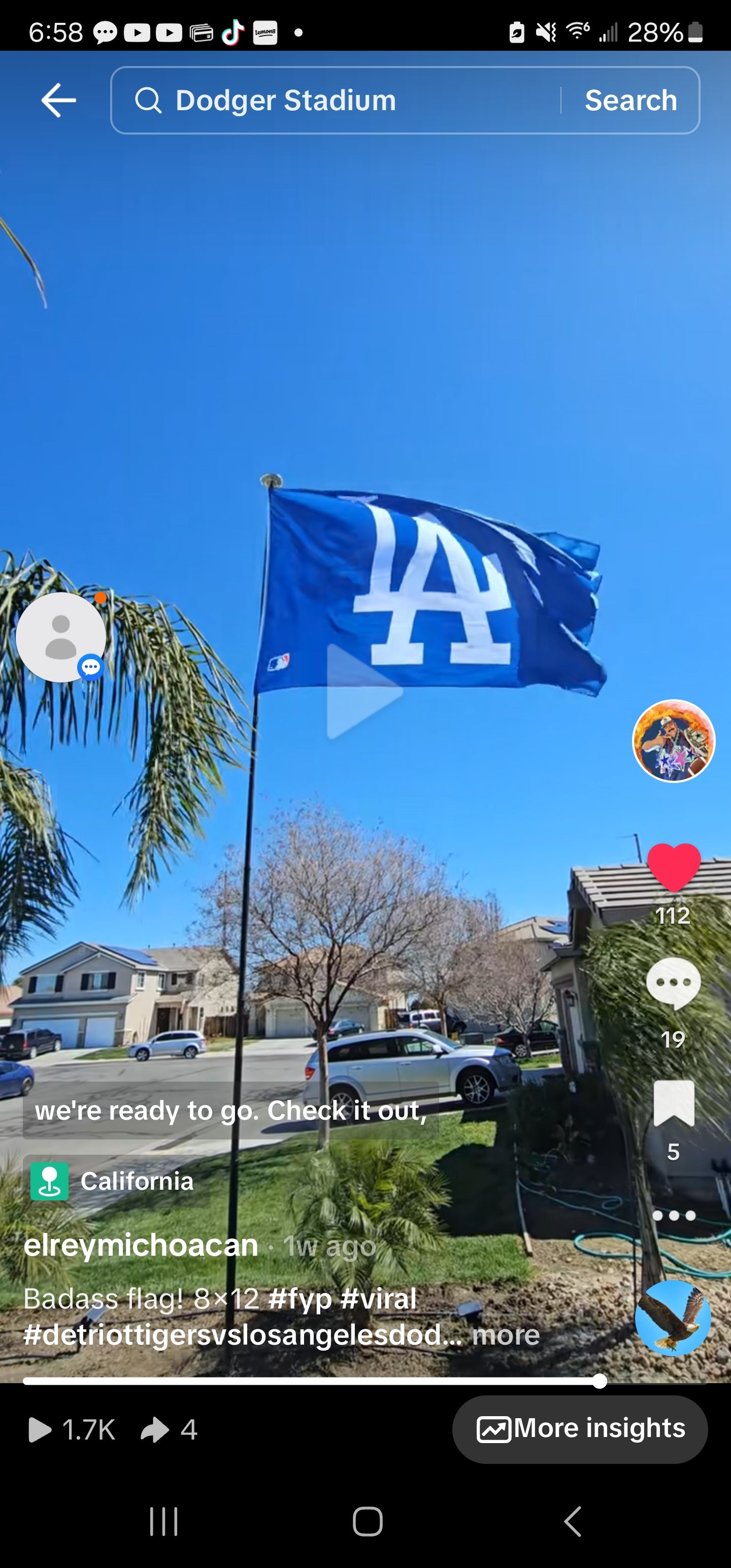 Dodgers flag 8ft × 12ft biggest dodger flag