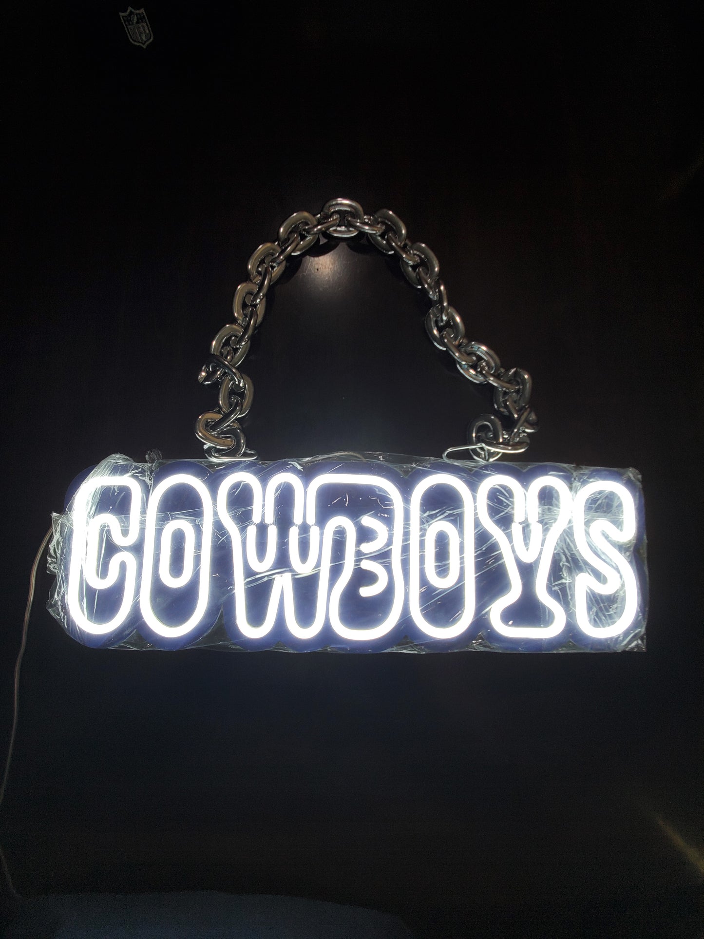 Light up Cowboys sign Chain necklace with cowboys LED Chain with remote and multi functions dimmer