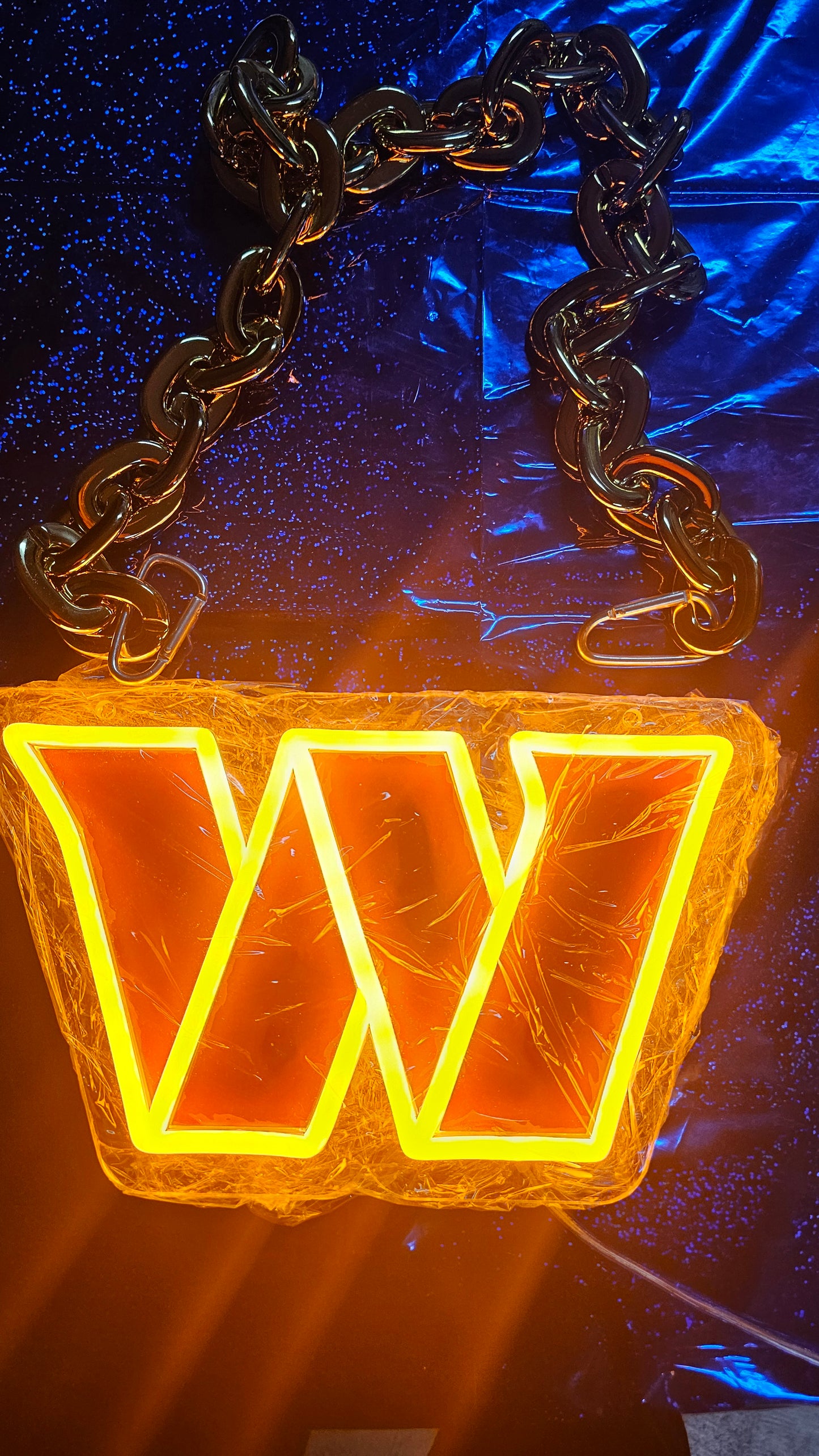 WASHINGTON W led chain sign 12v dual power with remote and dimmer