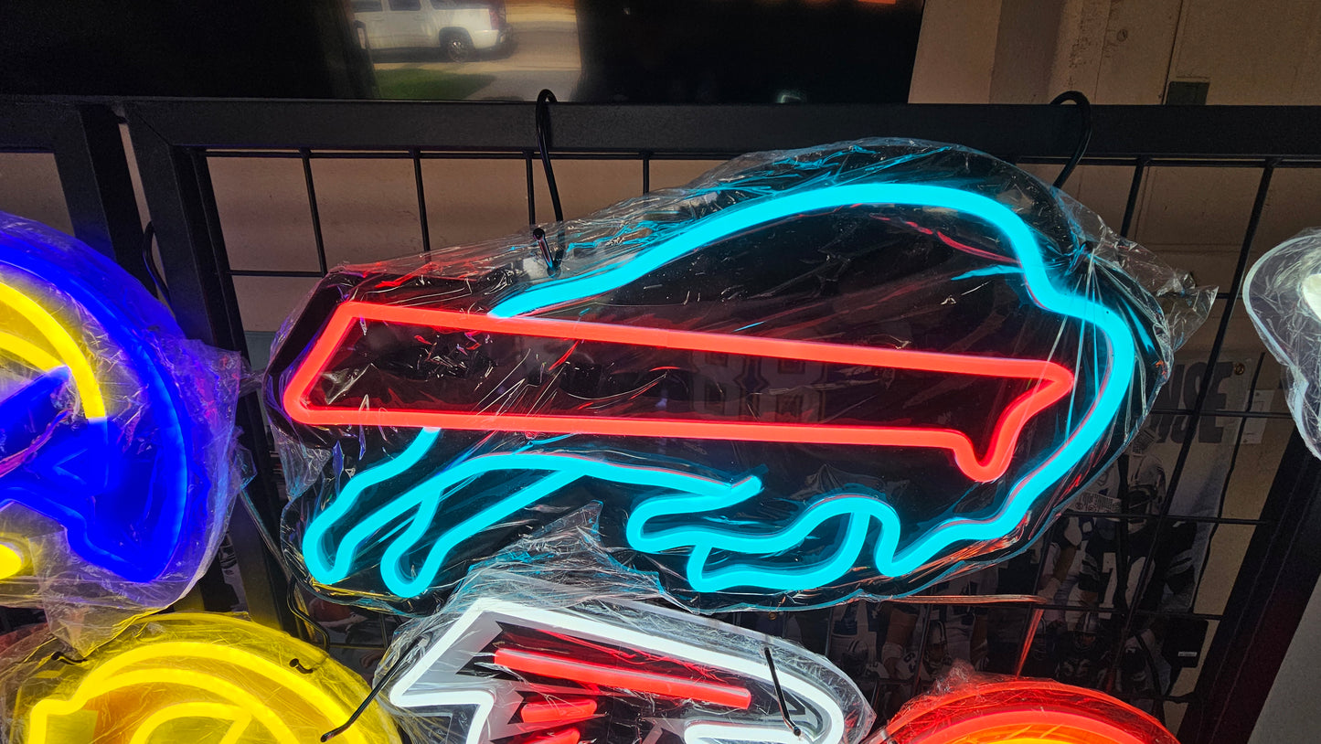 BILLS Blackout led chain sign 12v dual power with remote and dimmer