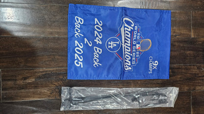 2025 Dodgers world series champion Garden flag single ply 2 sided  print.