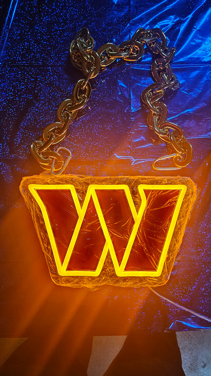 WASHINGTON W led chain sign 12v dual power with remote and dimmer