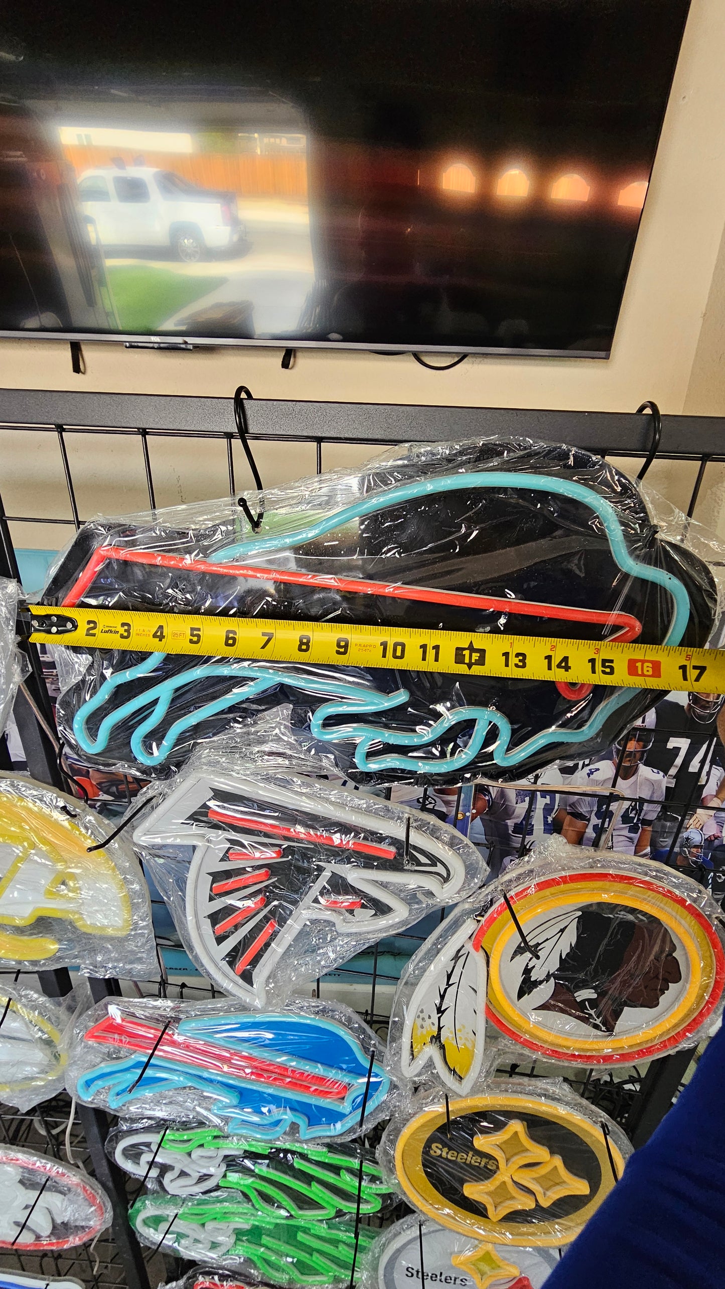 BILLS Blackout led chain sign 12v dual power with remote and dimmer