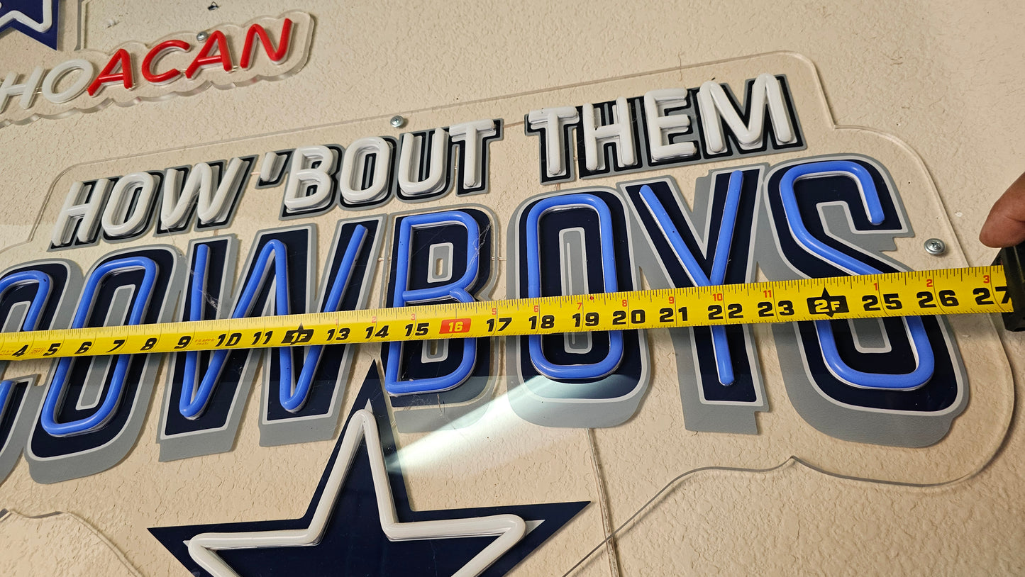 How'bout them Cowboys LED wall big Sign