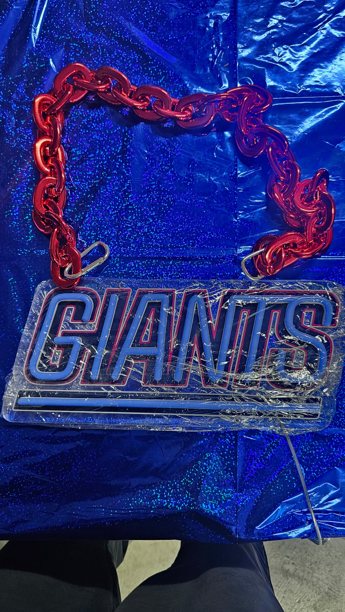 NY GIANTS led logo necklace chain 12v