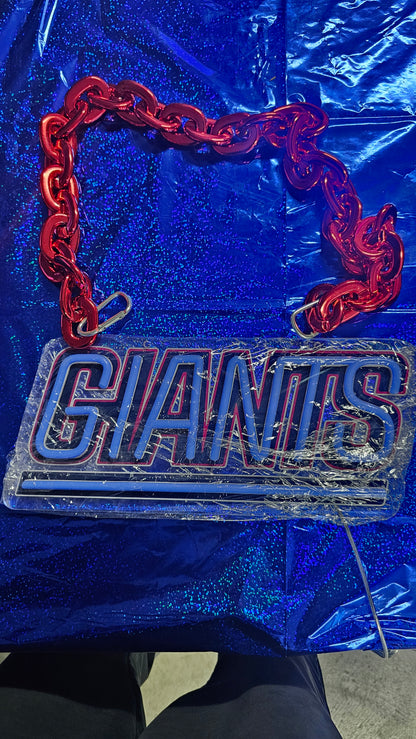 NY GIANTS led logo necklace chain 12v