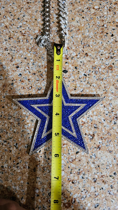 Dallas Star bling pendant  necklace