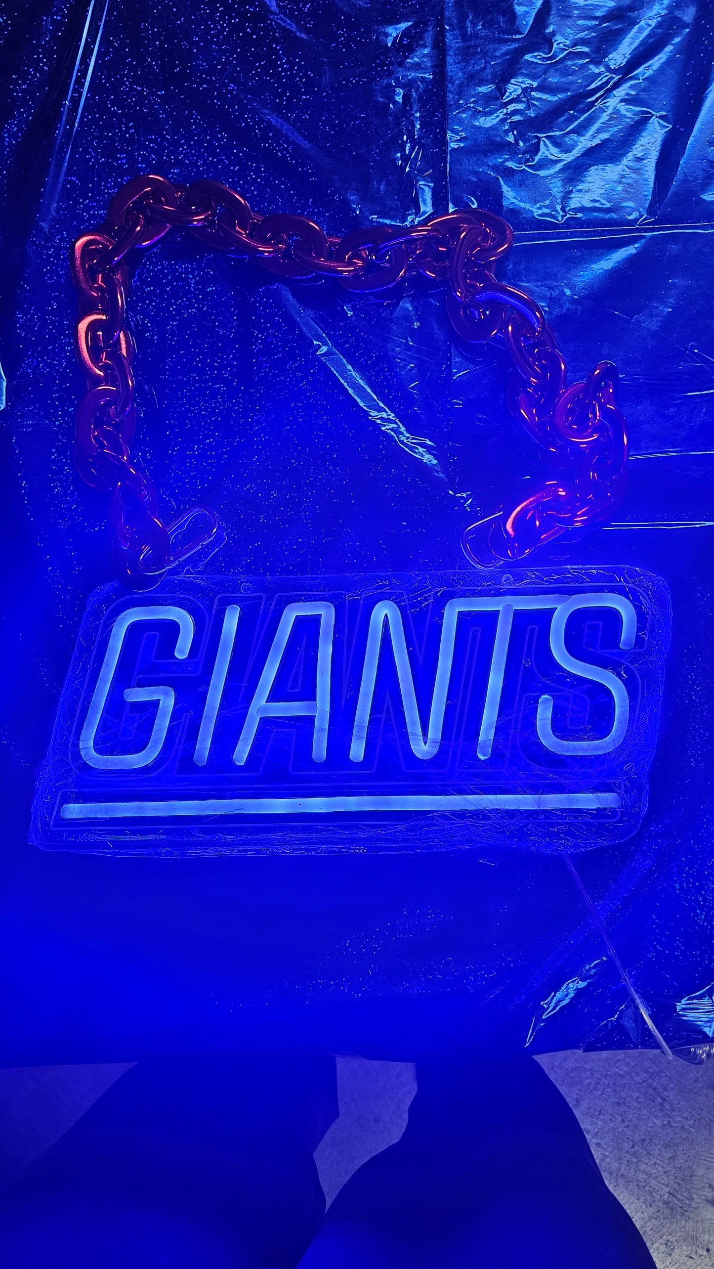 NY GIANTS led logo necklace chain 12v
