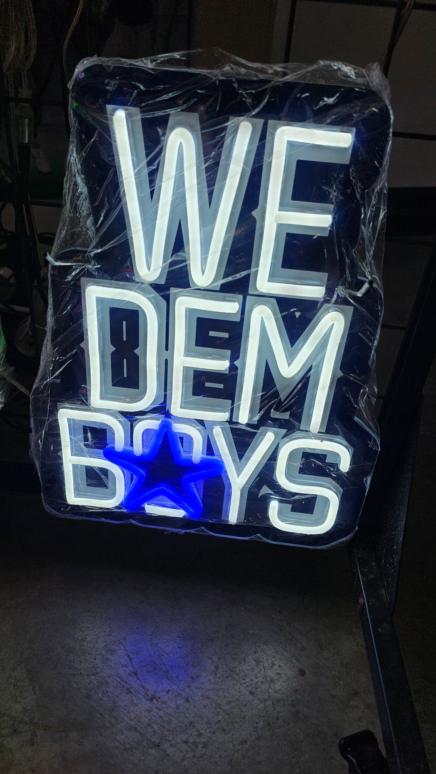 WE DEM BOYS Cowboys LED Chain NECKLACE 12v Dual Power with remote and dimmer 15 inches