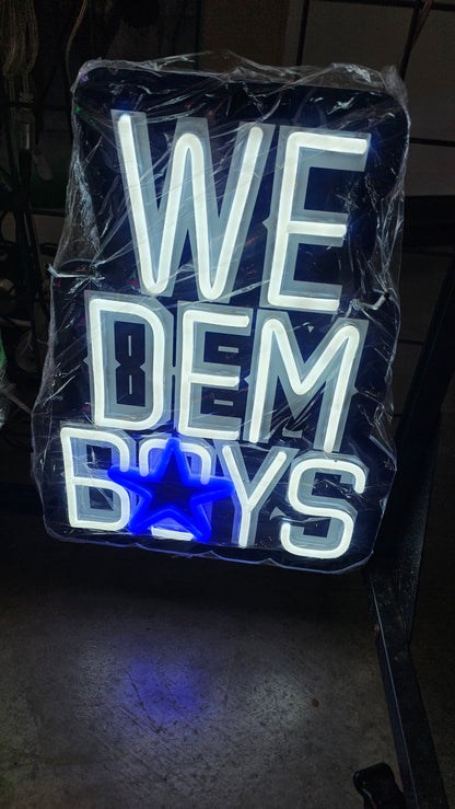 WE DEM BOYS Cowboys LED Chain NECKLACE 12v Dual Power with remote and dimmer 15 inches