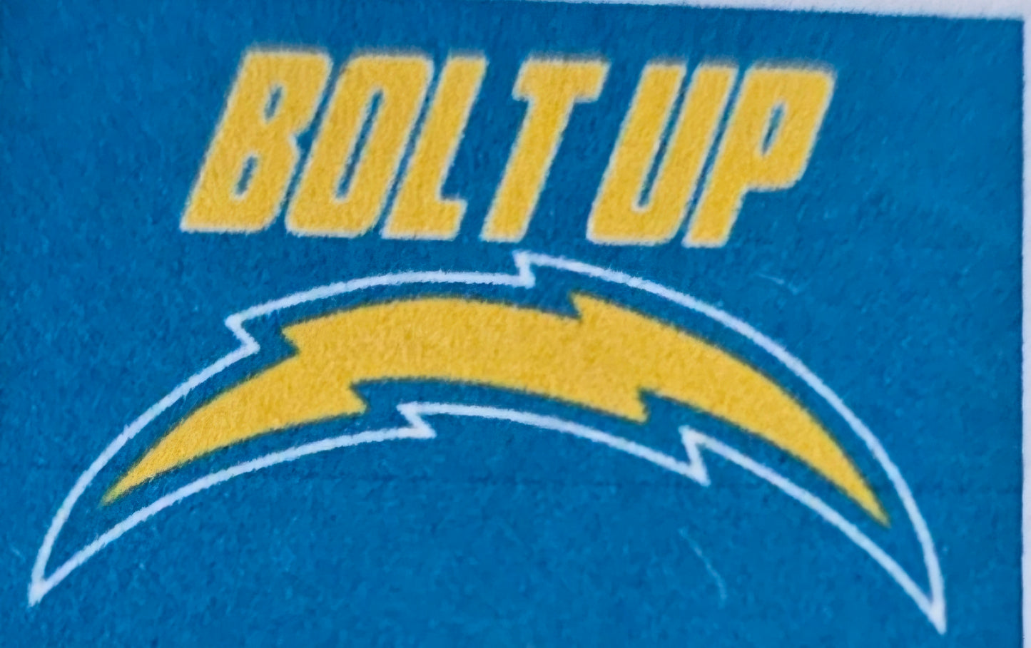 Chargers Bolt up flag 8 X 12