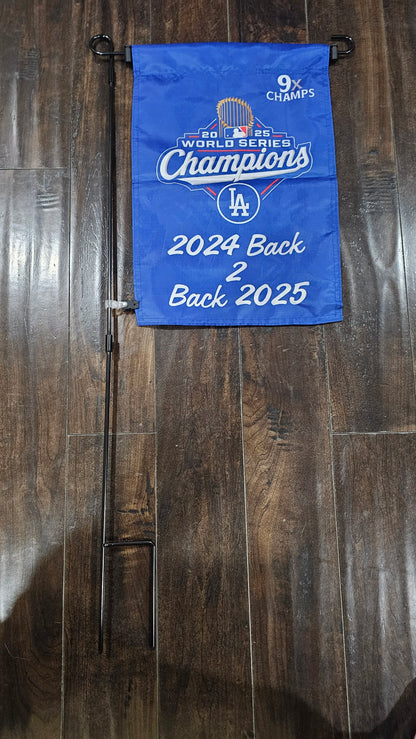 2025 Dodgers world series champion Garden flag single ply 2 sided  print.