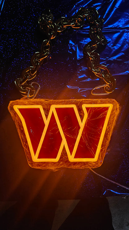 WASHINGTON W led chain sign 12v dual power with remote and dimmer