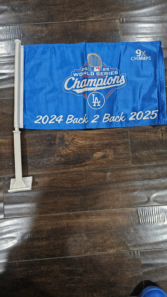 2025 Dodgers world Series champions  vehicle window Flag single sided mirror print.