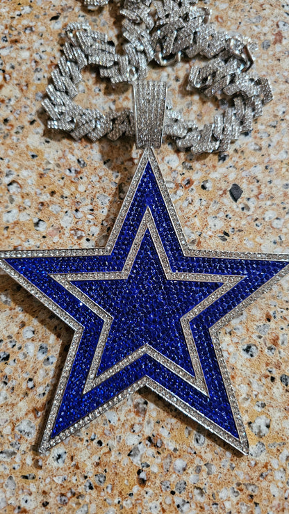 Dallas Star bling pendant  necklace