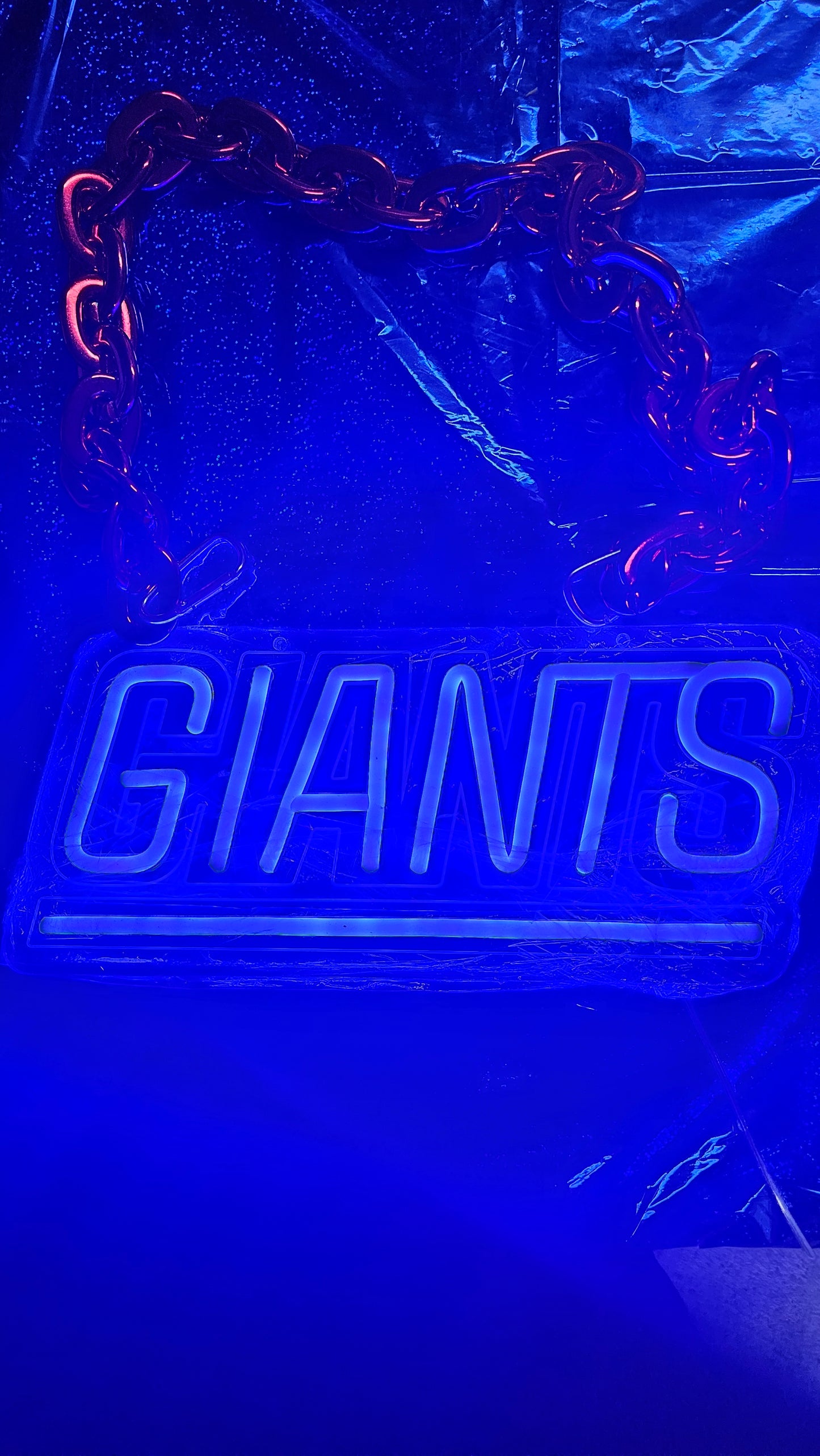 NY GIANTS led logo necklace chain 12v