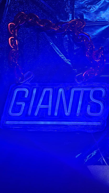 NY GIANTS led logo necklace chain 12v