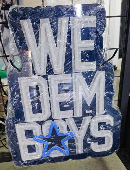 WE DEM BOYS Cowboys LED Chain NECKLACE 12v Dual Power with remote and dimmer 15 inches