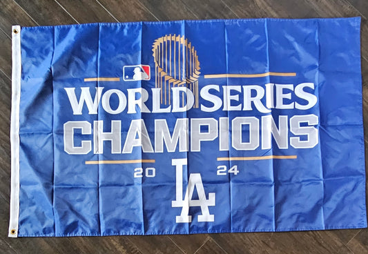 Dodgers world Series champions flag 3ft × 5ft 3 ply double sided true print.