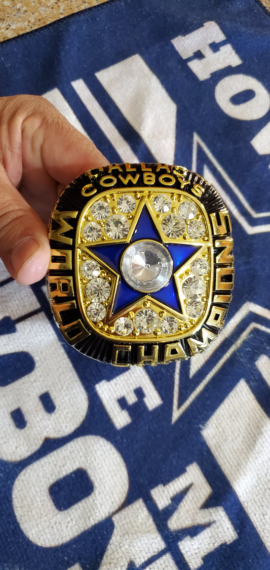 Dallas Super Bowl 71,77,92,93,95 champions Jumbo rings