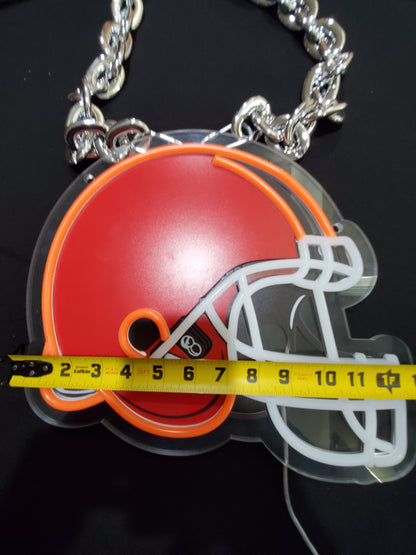 BROWNS CHAIN LED Necklace sign 12v dual power with remote and dimmer