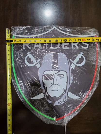 LAS VEGAS RAIDERS MEXICO COLORS SHIELD WALL LED SIGN