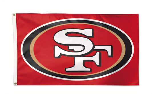 49ers flag 8 X 12 red