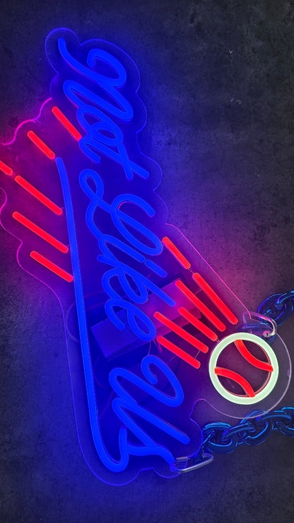 Not Like Us Shower LED Light-Up LA Dodgers chain 12v 17x20