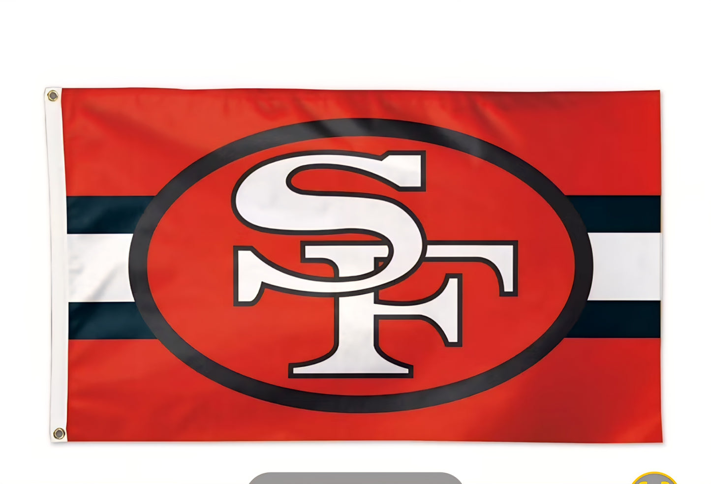 49ers flag 8 X 12 red