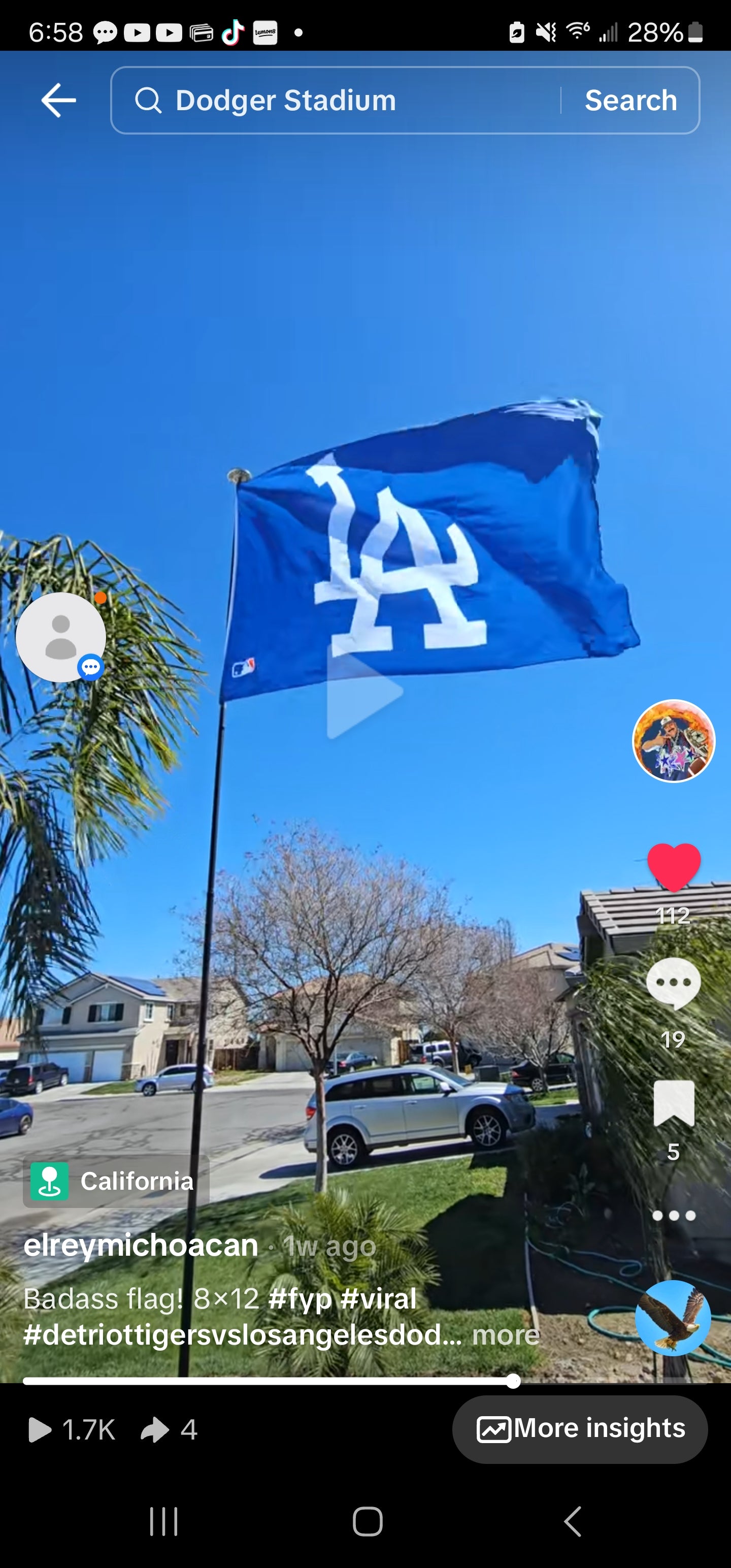Dodgers flag 8ft × 12ft biggest dodger flag
