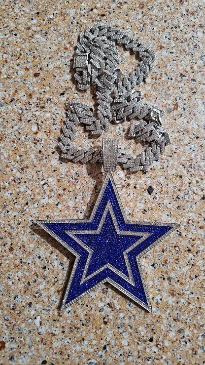 Dallas Star bling pendant  necklace