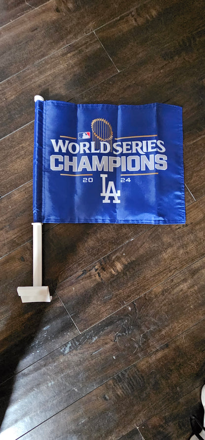 Dodgers world Series champions  vehicle window Flag double sided  print.