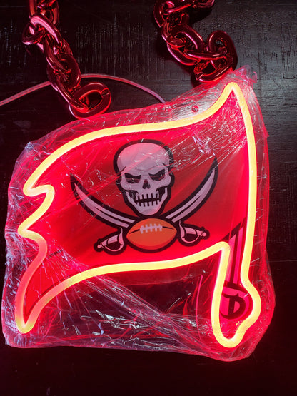 BUCCANEERS FAN Red Neon CHAIN 12v