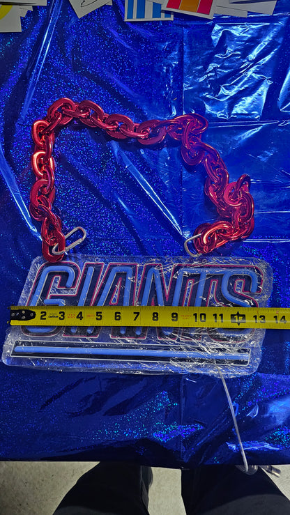 NY GIANTS led logo necklace chain 12v