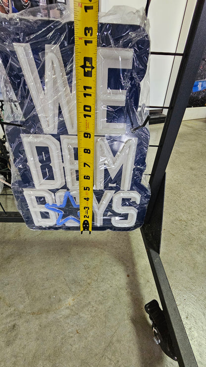 WE DEM BOYS Cowboys LED Chain NECKLACE 12v Dual Power with remote and dimmer 15 inches