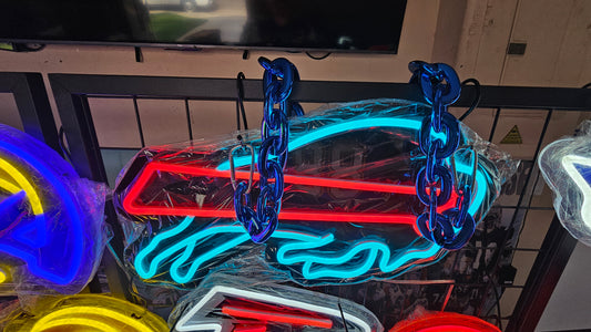 BILLS Blackout led chain sign 12v dual power with remote and dimmer