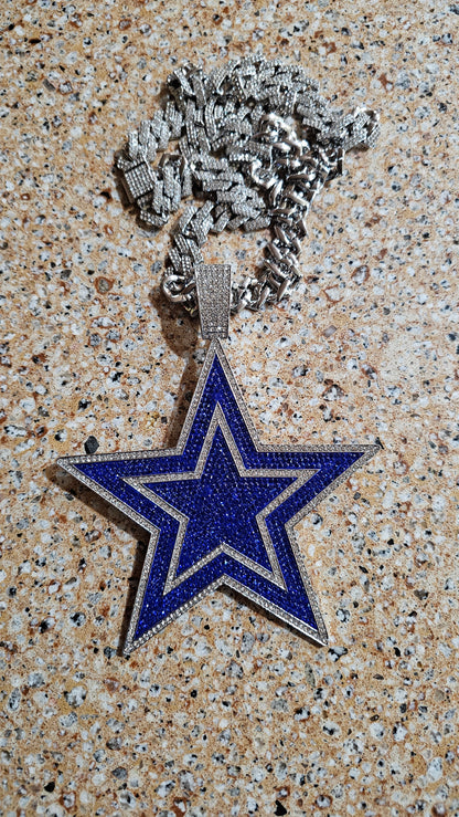 Dallas Star bling pendant  necklace