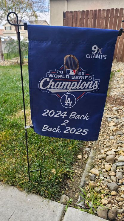 2025 Dodgers world series champion Garden flag single ply 2 sided  print.