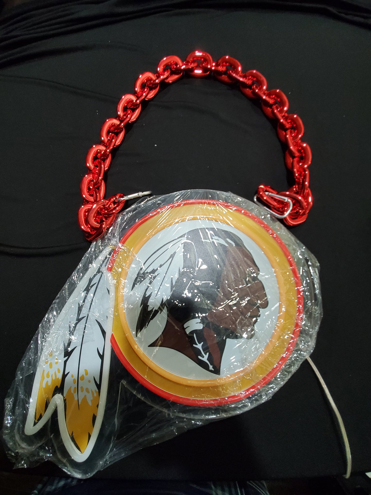 WASHINGTON Redskins led chain sign 12v dual power with remote and dimmer