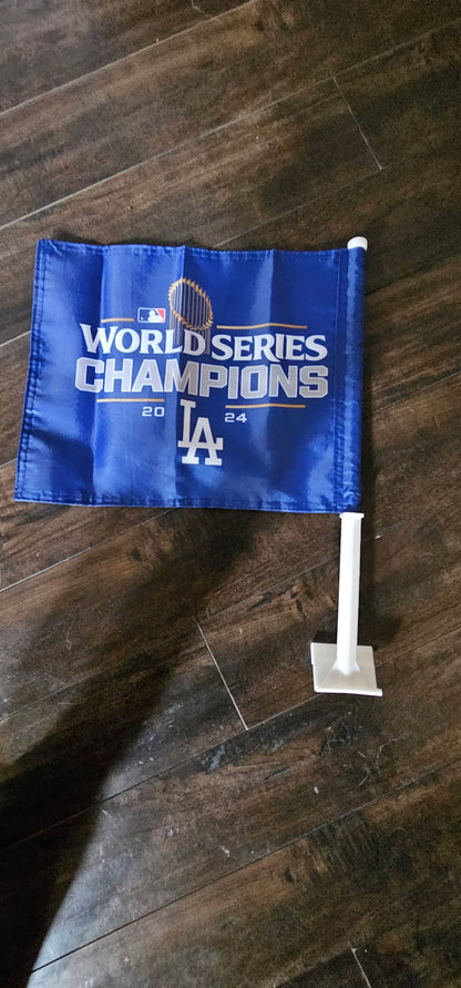 Dodgers world Series champions  vehicle window Flag double sided  print.