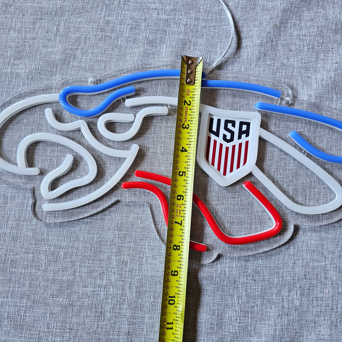 United States National Team led soccer eagle necklace chain