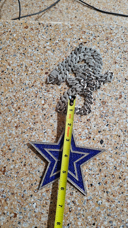 Dallas Star bling pendant  necklace