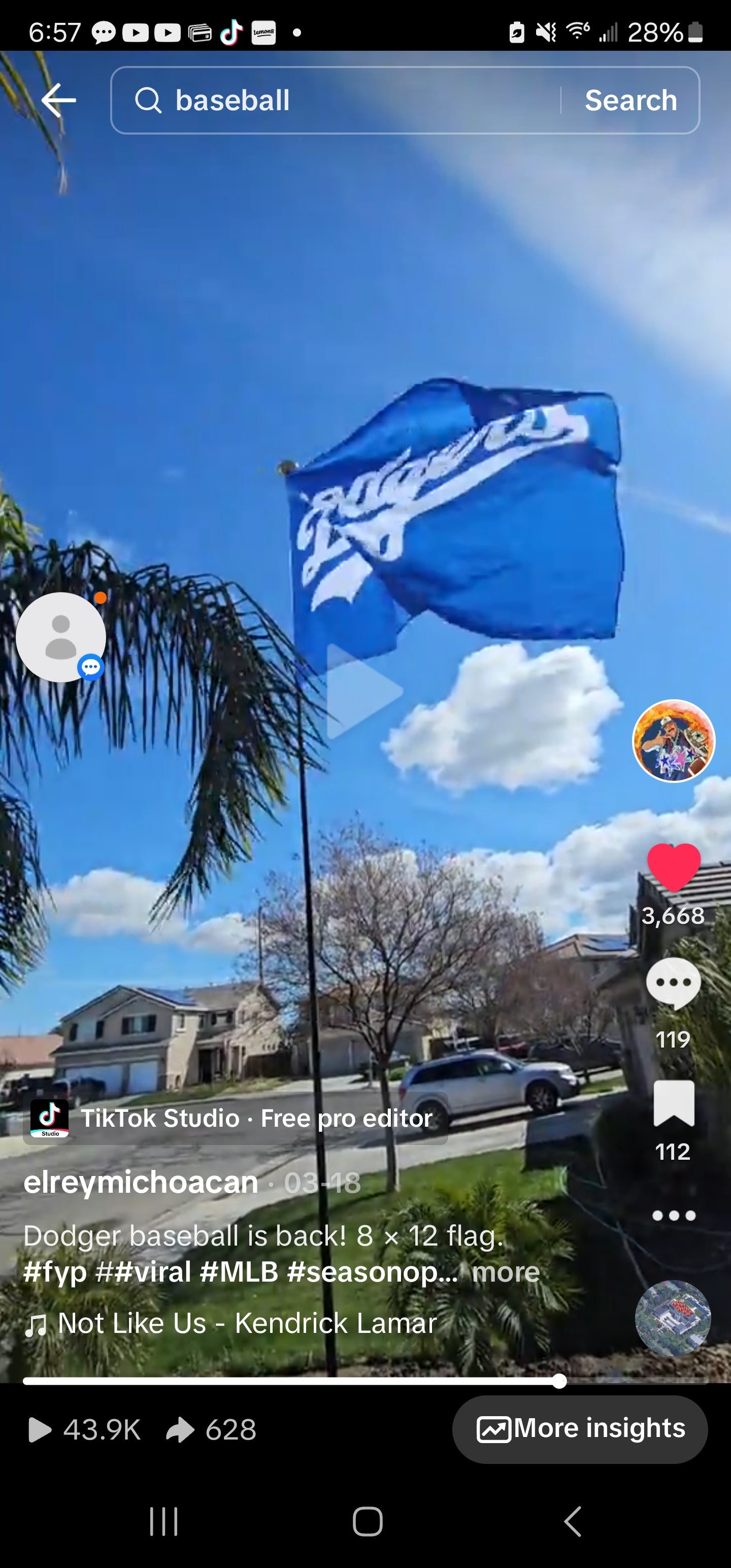 Dodgers flag 8ft × 12ft biggest dodger flag