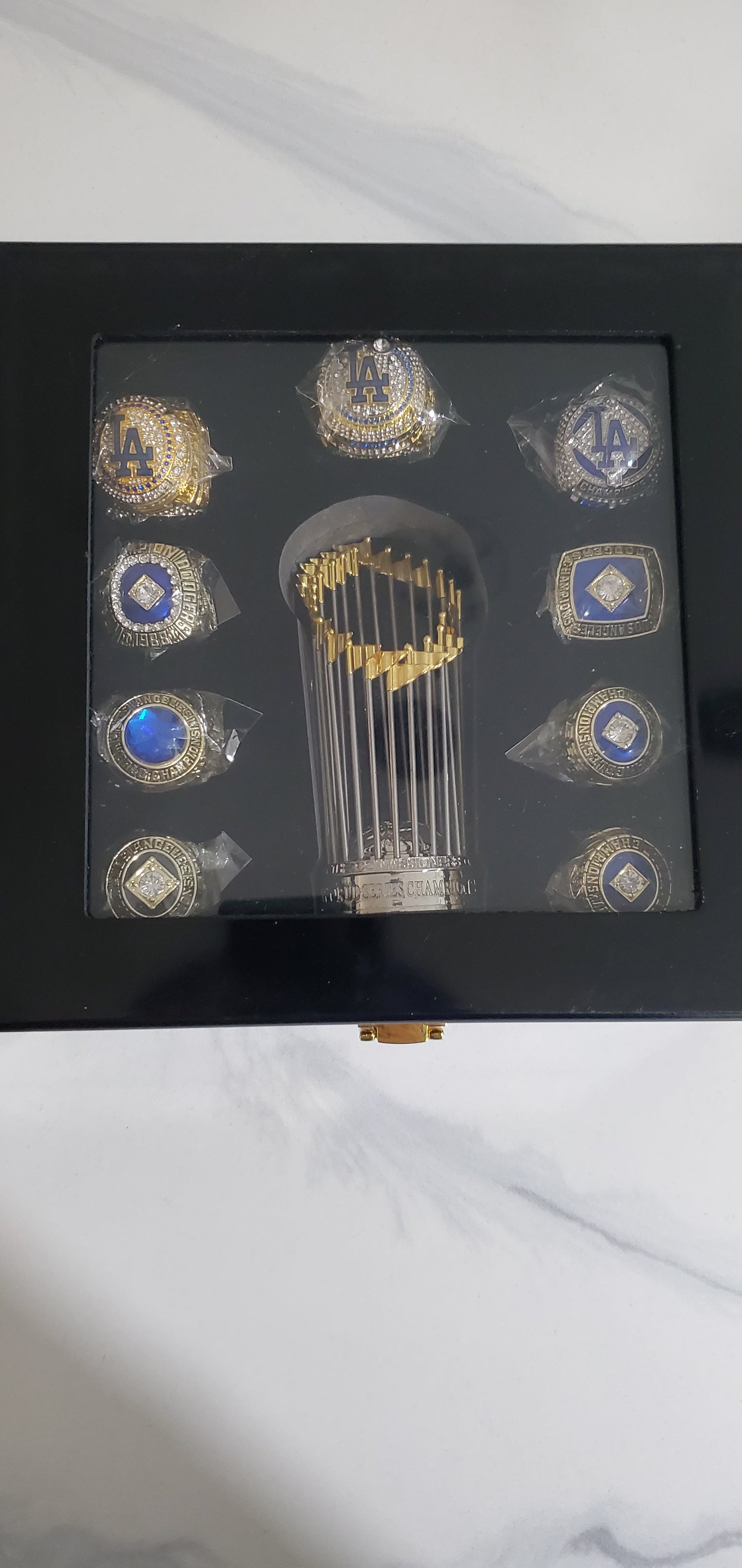 LA WORLD SERIES  RING collection 9 rings with trophy 55,59,63,65,81,88,20,24,25 replica