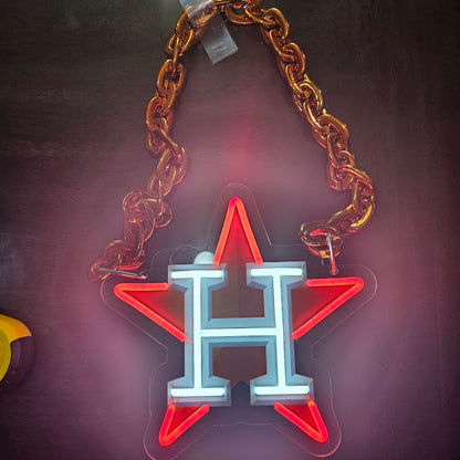 Houston Astros fan chains 12v dual power with Dimmer and remote functions